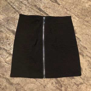 4 H&M Black Zip-Up Mini-Skirt.